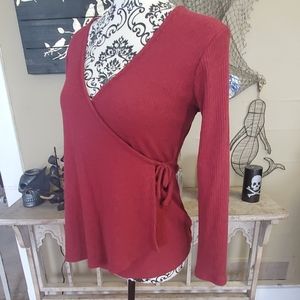 Old Navy Maroon Wrap Sweater